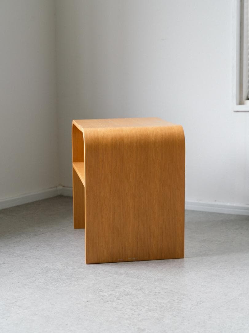 モダン 2WAY 曲木 サイドテーブル 収納 スツール　ミッドセンチュリーレトロ