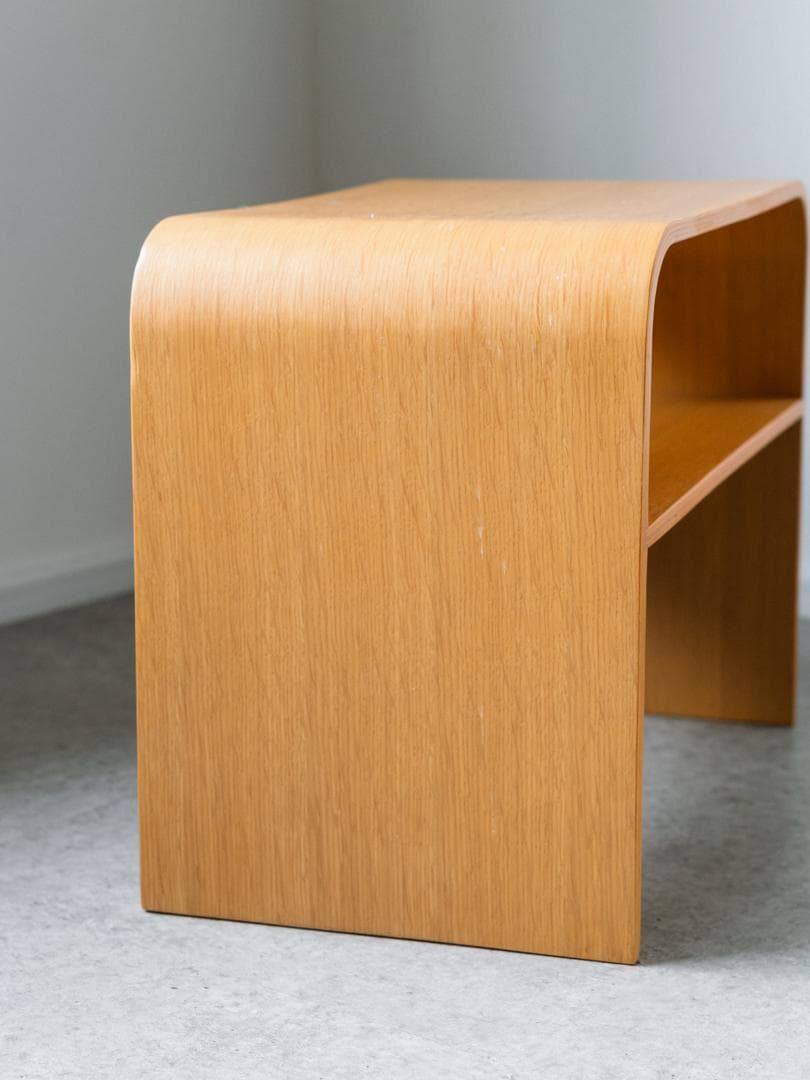 モダン 2WAY 曲木 サイドテーブル 収納 スツール　ミッドセンチュリーレトロ