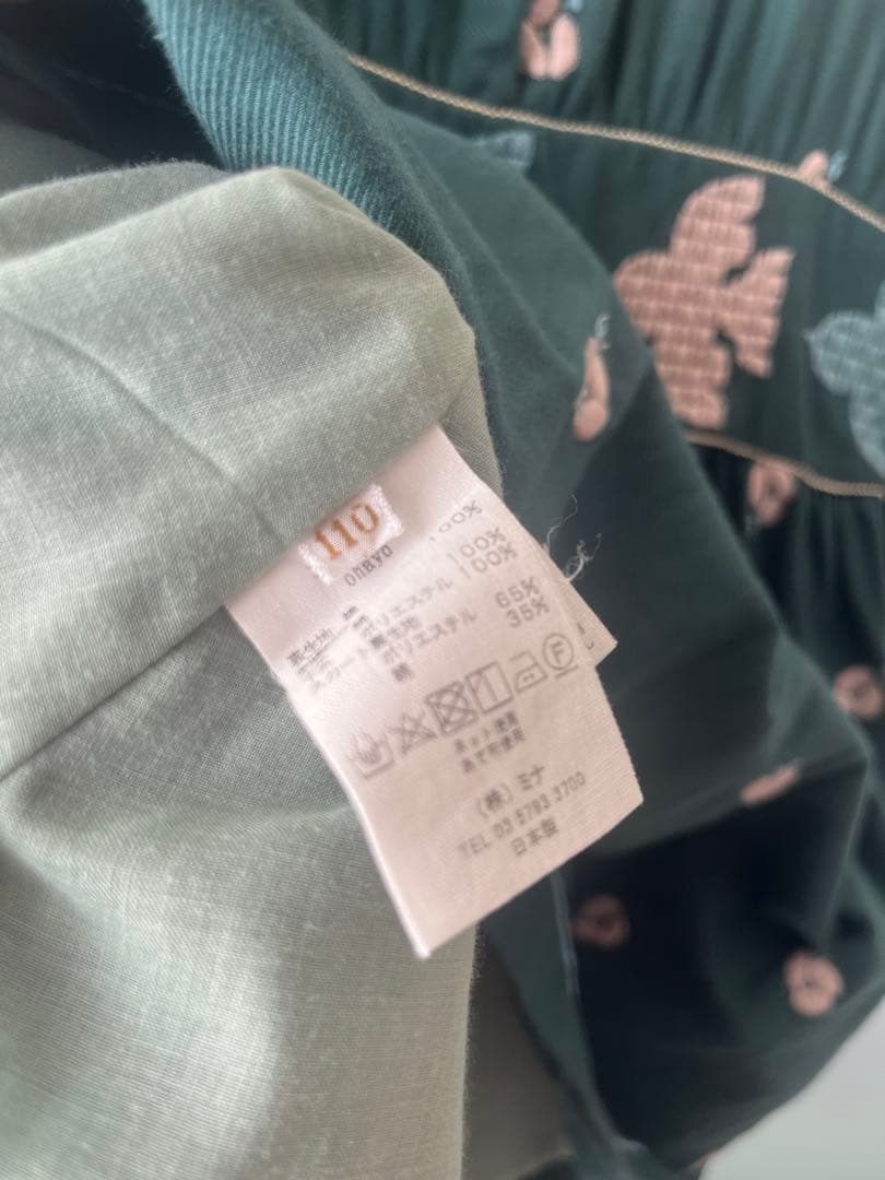 ミナペルホネン　ohayoキッズ長袖ワンピース110cm