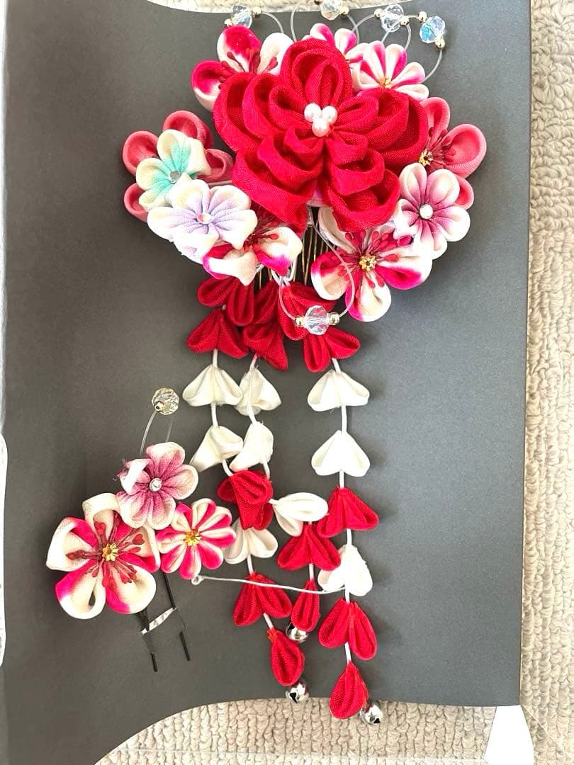 成人式　髪飾り　和装用バッグ　下駄　ファーショール　小物4点セット　和つう