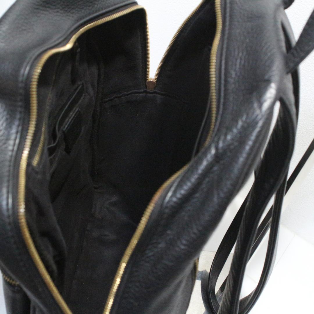 HushTug ハッシュタグ モンゴルレザー リュック ブラック 黒 廃盤品