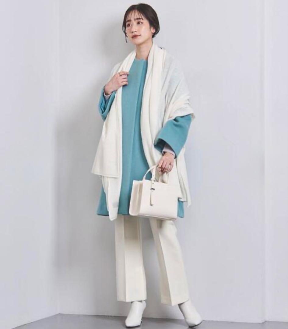 ⭐︎美品⭐︎カシミヤ100 UNITED ARROWS 大判ストール　オフホワイト