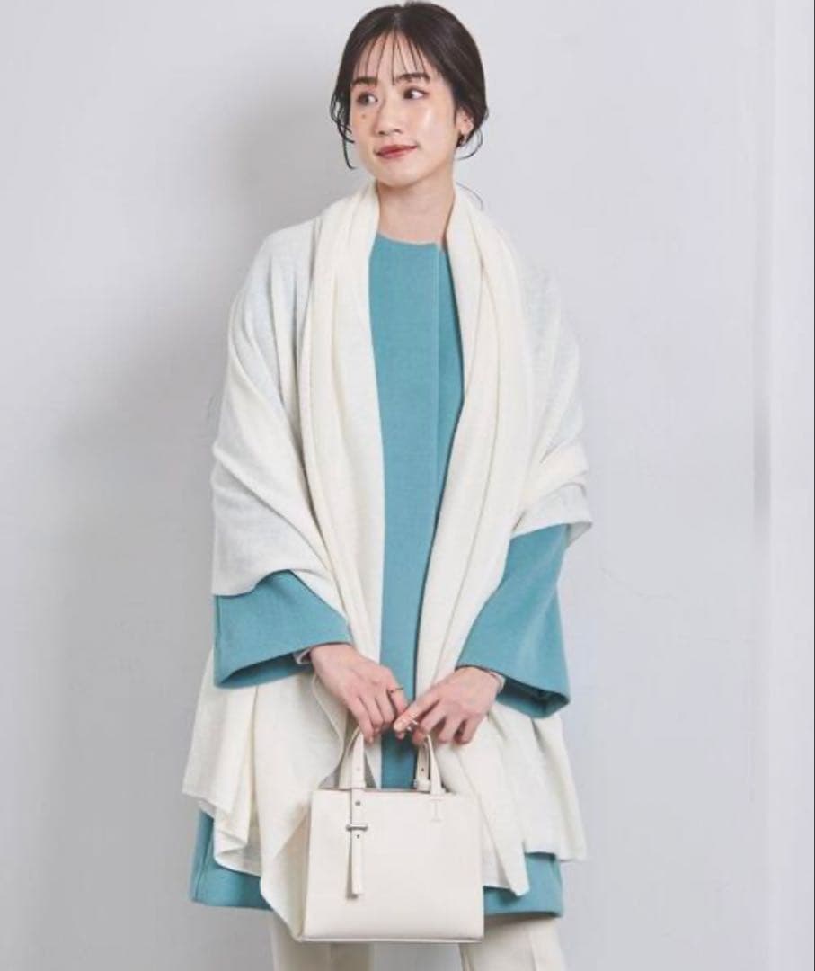 ⭐︎美品⭐︎カシミヤ100 UNITED ARROWS 大判ストール　オフホワイト