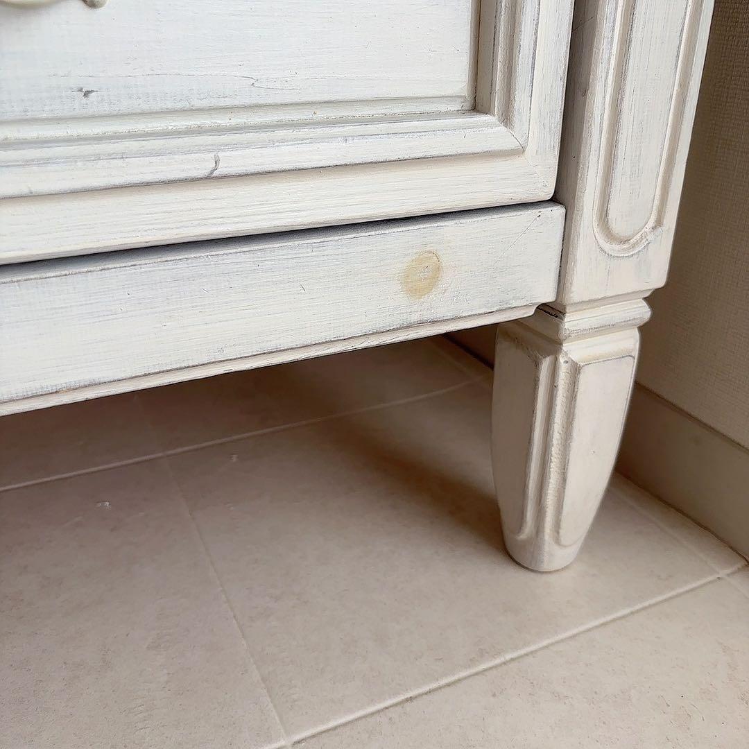 rira♡　直接配送 アンティーク　白家具　テレビ台　フレンチシャビー