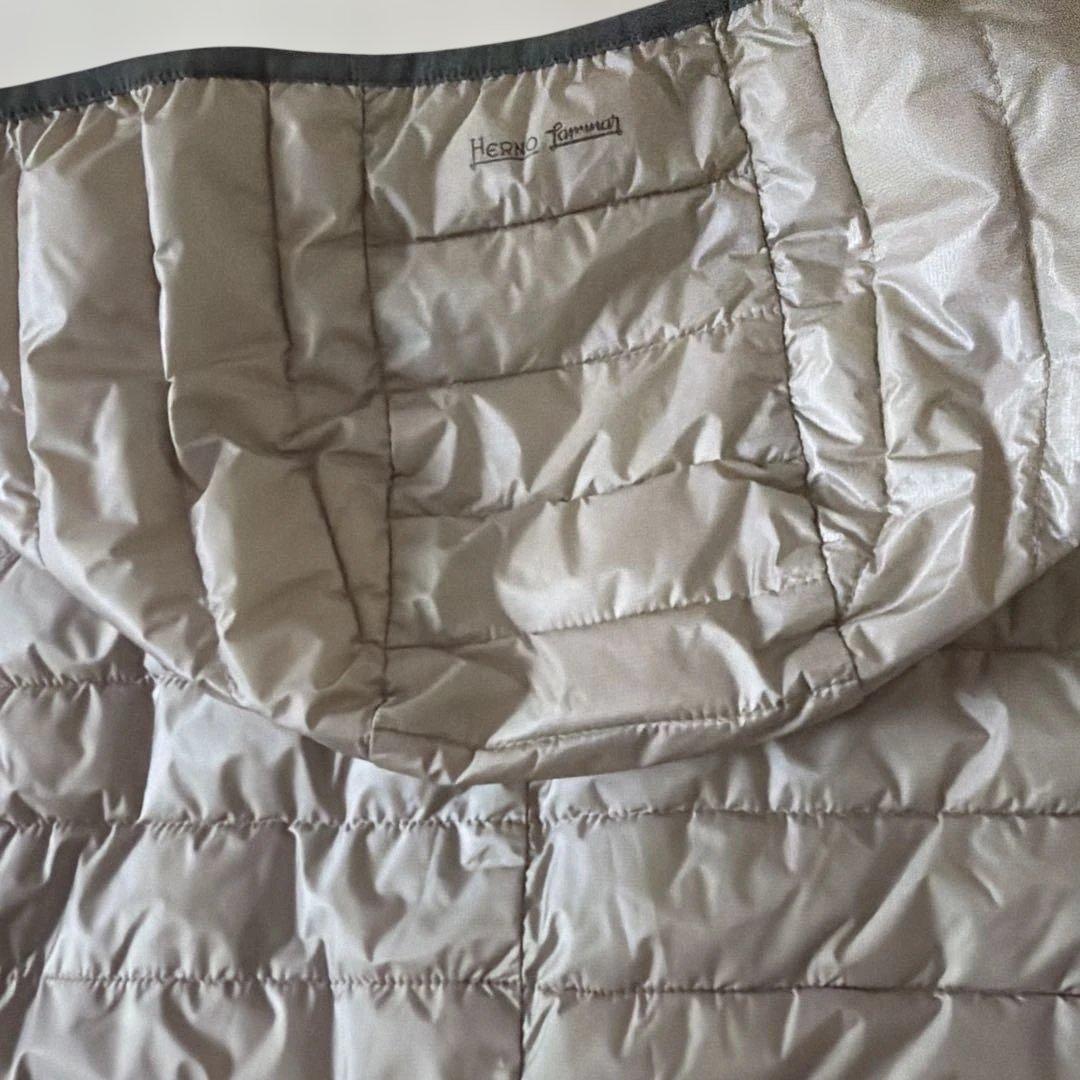 Herno Laminar シルバー キルティングベスト