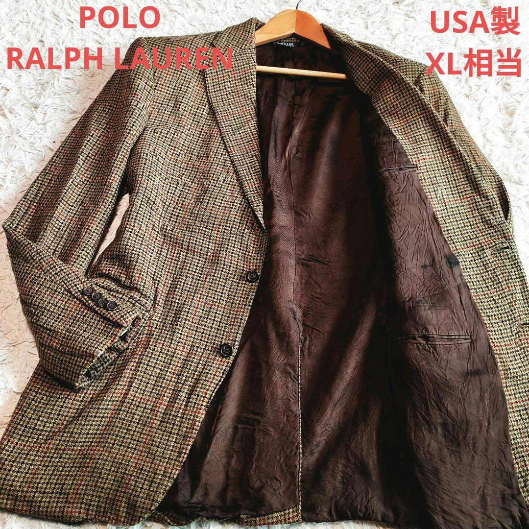 専用【USA製】ポロラルフローレン テーラードジャケット ウール チェック XL