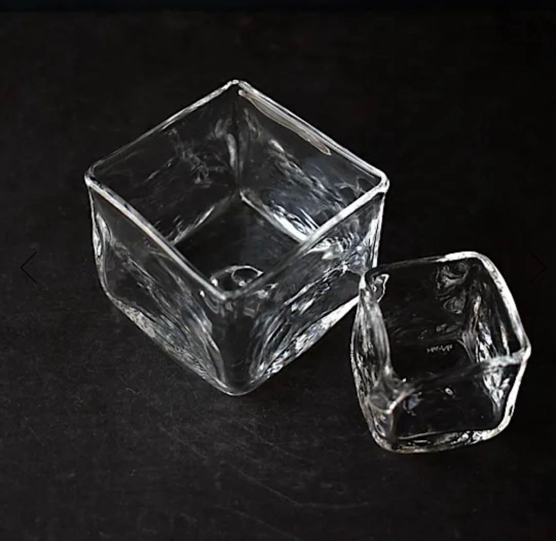 李慶子　ガラス角鉢 3個セット