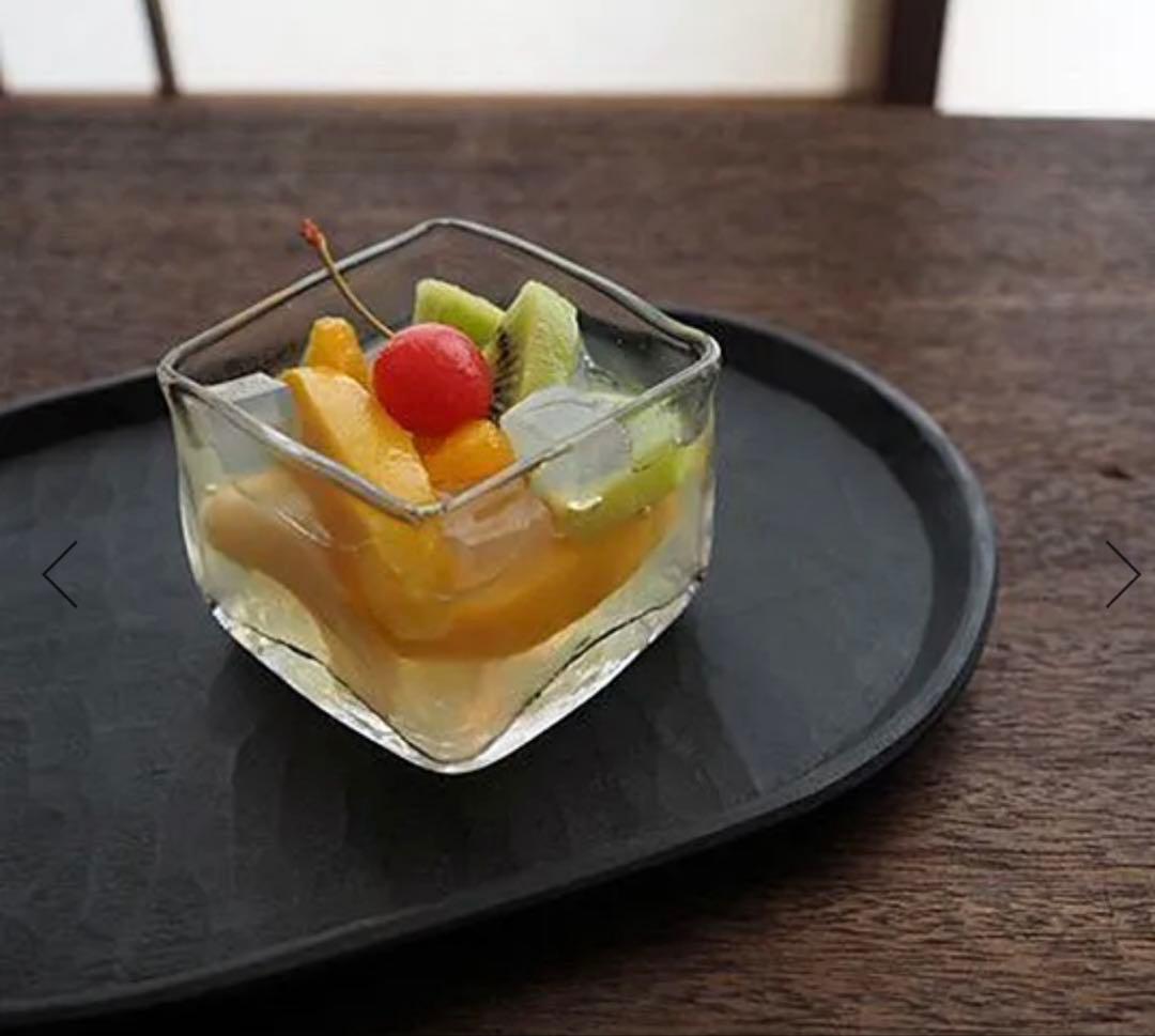 李慶子　ガラス角鉢 3個セット