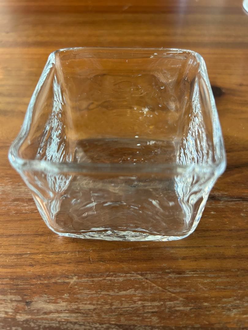 李慶子　ガラス角鉢 3個セット