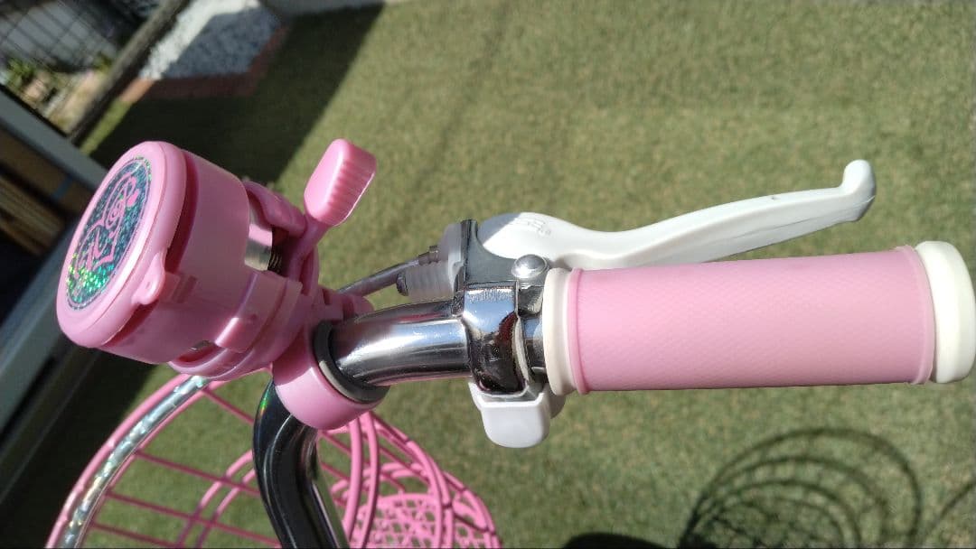 あさひサイクル　メゾピアノ　１６インチ自転車　スタンド補助輪、舵取りハンドル付き