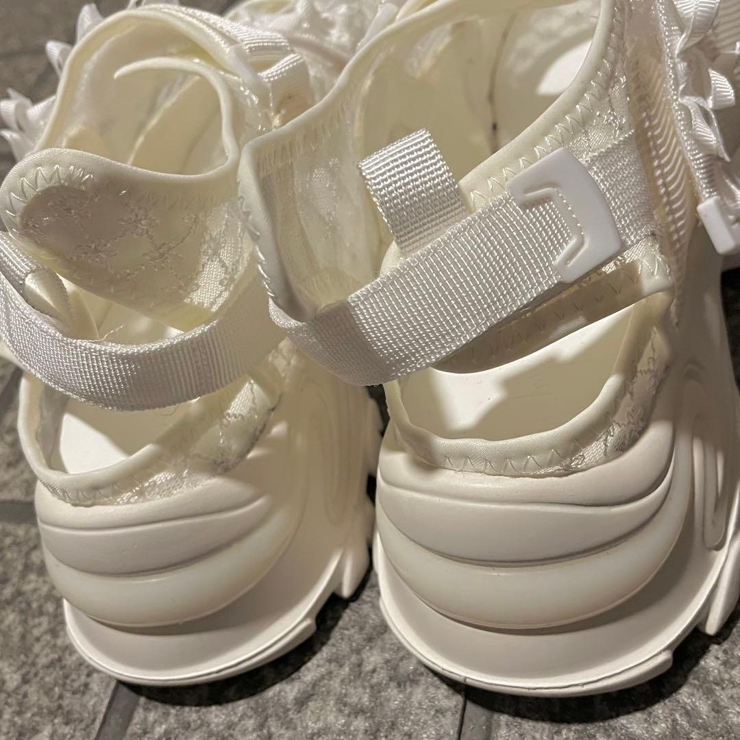 merry jenny ribbonシアーベルクロスニーカー ホワイト L 箱有