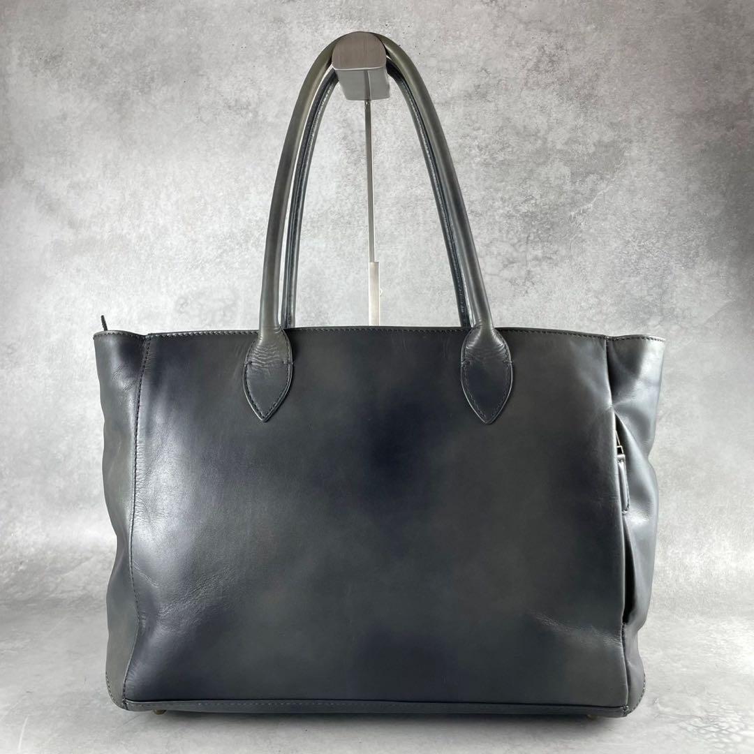 マザーハウス トートバッグ アンティーク キャリア A4収納可能 グレー