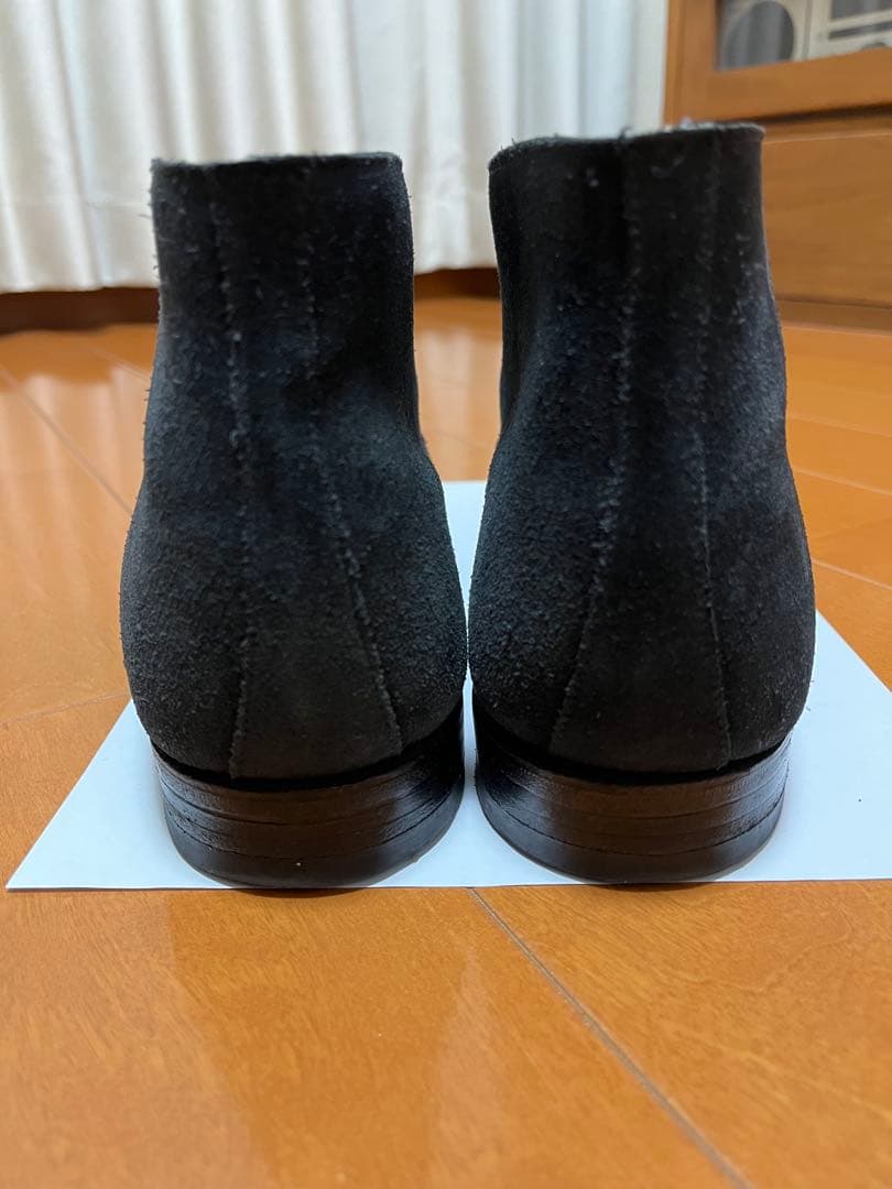 クロケット&ジョーンズ チャートシー　ブラック スエード チャッカブーツ81/2