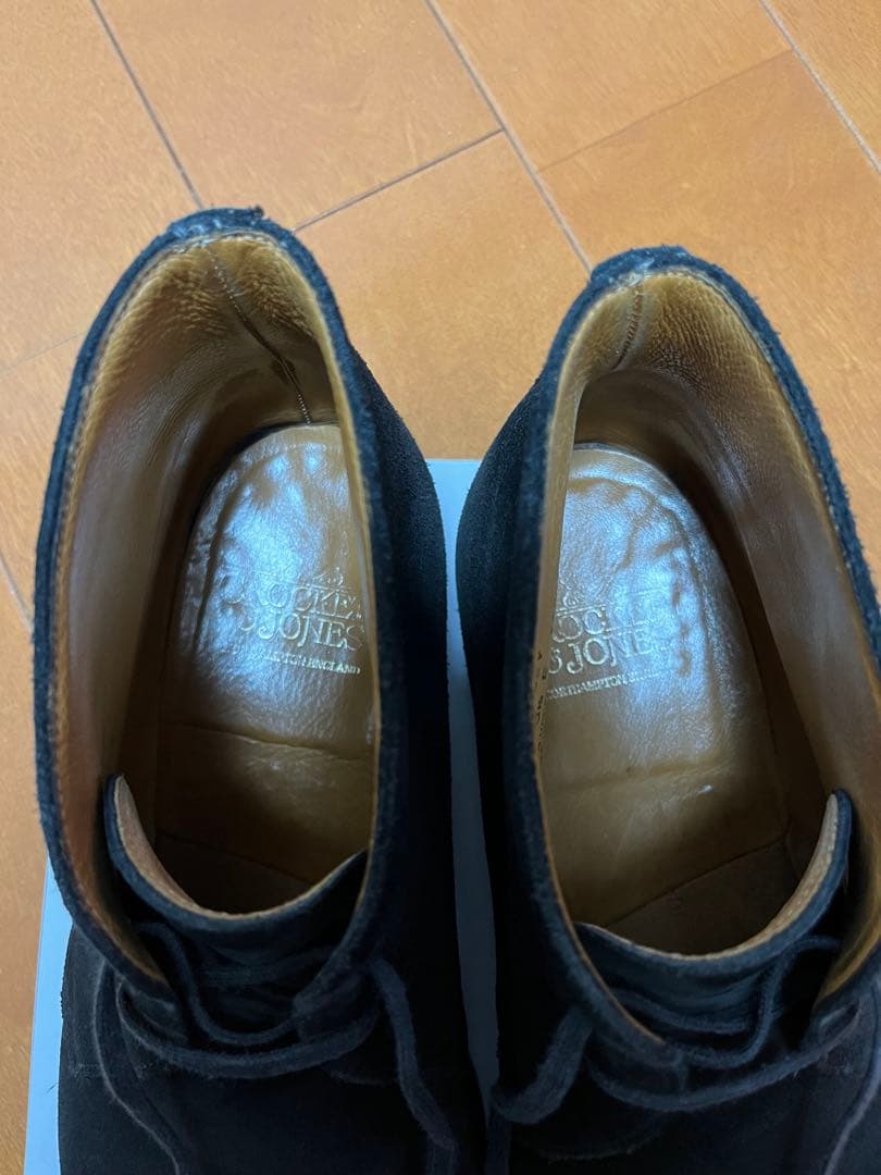 クロケット&ジョーンズ チャートシー　ブラック スエード チャッカブーツ81/2