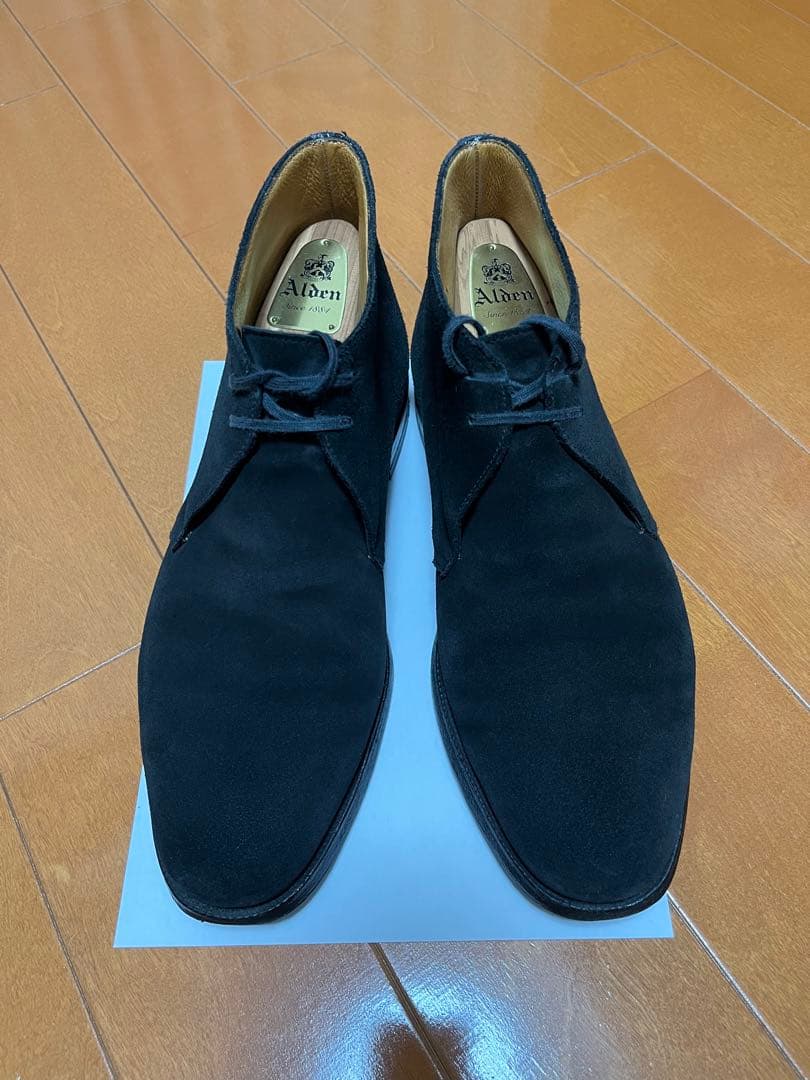 クロケット&ジョーンズ チャートシー　ブラック スエード チャッカブーツ81/2