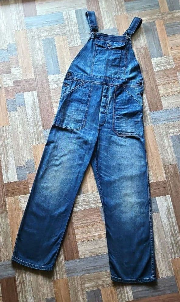 美品⭐RRLラルフローレン デニムオーバーオールサロペットS/Pダブルアールエル