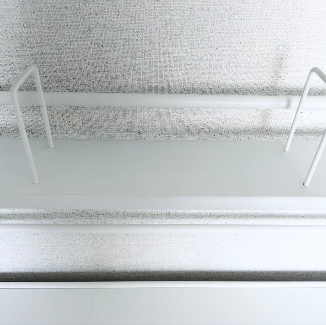 ロートアイアン　デスク　飾り棚　引き出し付き　ホワイト