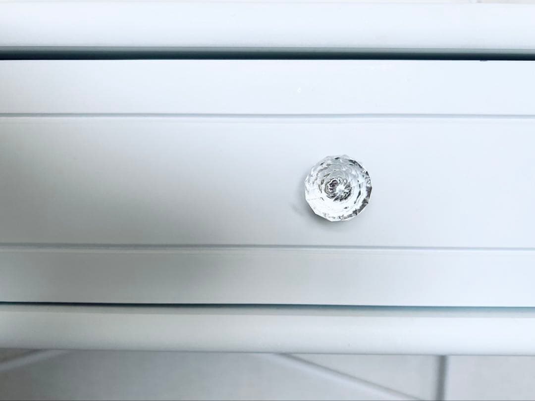 ロートアイアン　デスク　飾り棚　引き出し付き　ホワイト