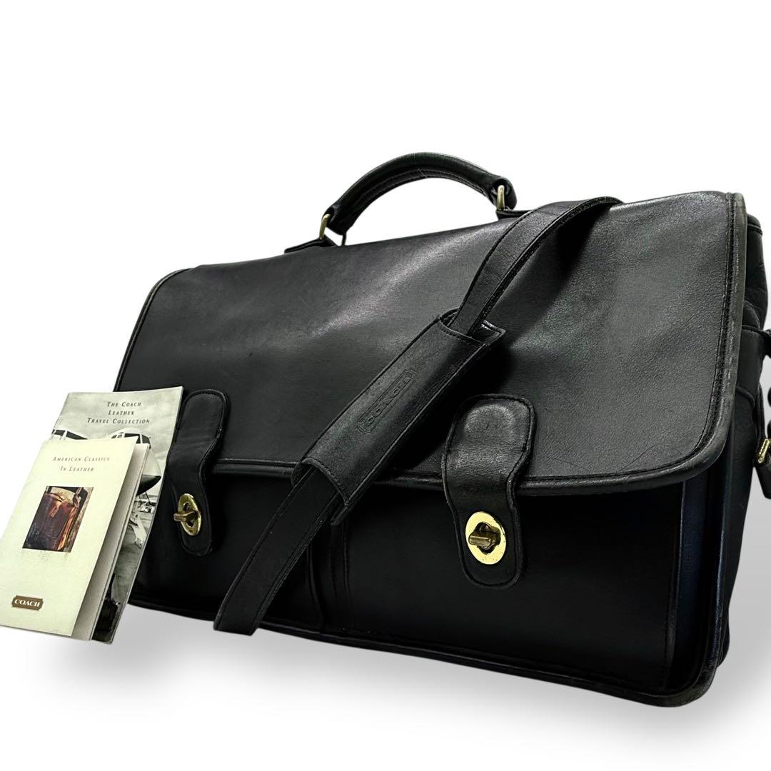 COACH オールドコーチ ビジネスバッグ 2way ターンロック クロスボディ