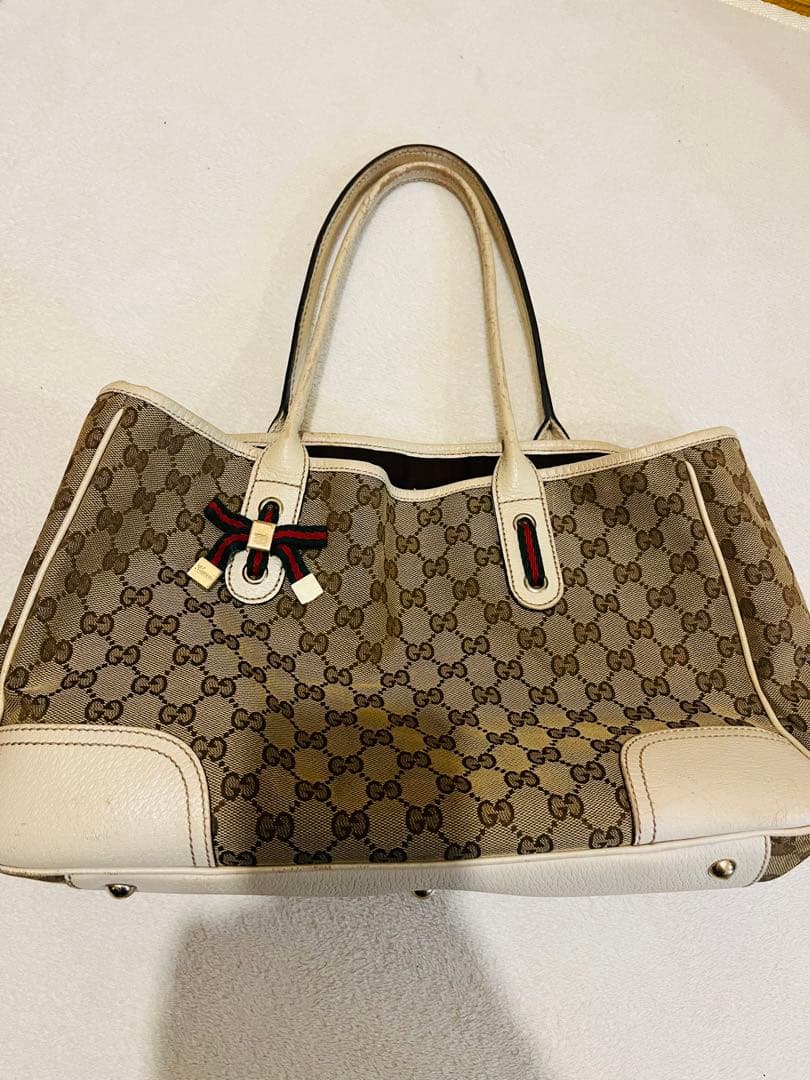 GUCCI キャンバス　プリンシー　トートバッグ