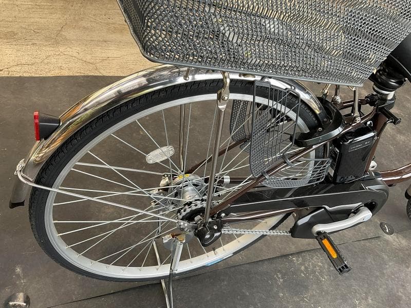 [直接引き取り限定]Panasonic 電動アシスト自転車 ブラウン