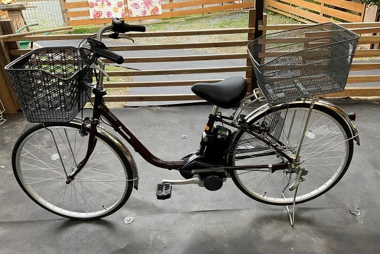 [直接引き取り限定]Panasonic 電動アシスト自転車 ブラウン