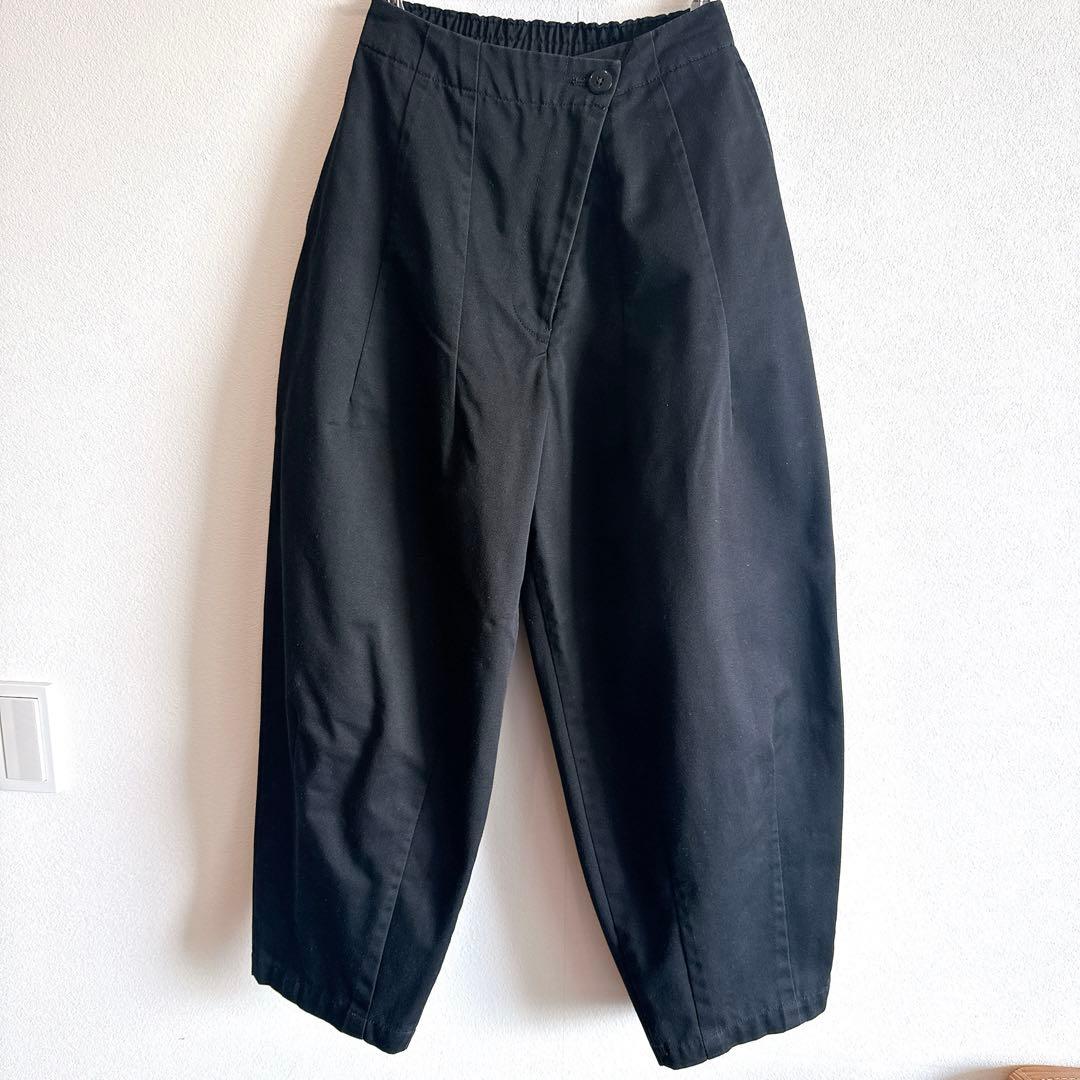 Nala ナラ　cocoon chino コクーンチノ　ブラック　S チノパン