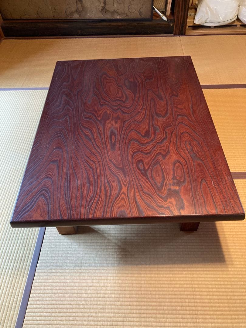 座卓　ちゃぶ台　レトロ　木製机　アンティーク　勉強机　　古家具　昭和　和室