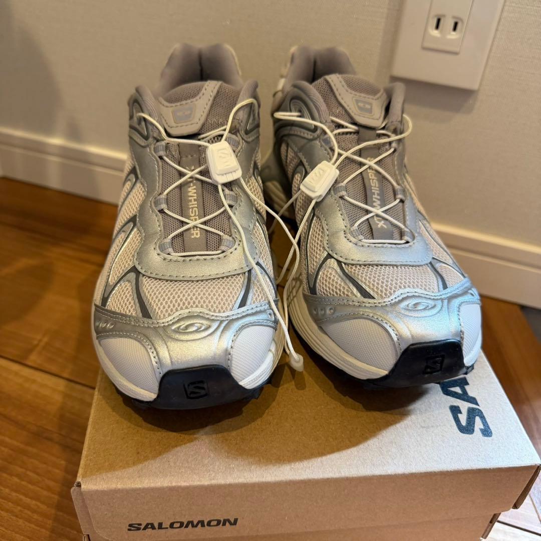 箱、タグ付　未使用に近いSALOMON XT-WHISPER 23cmシルバー