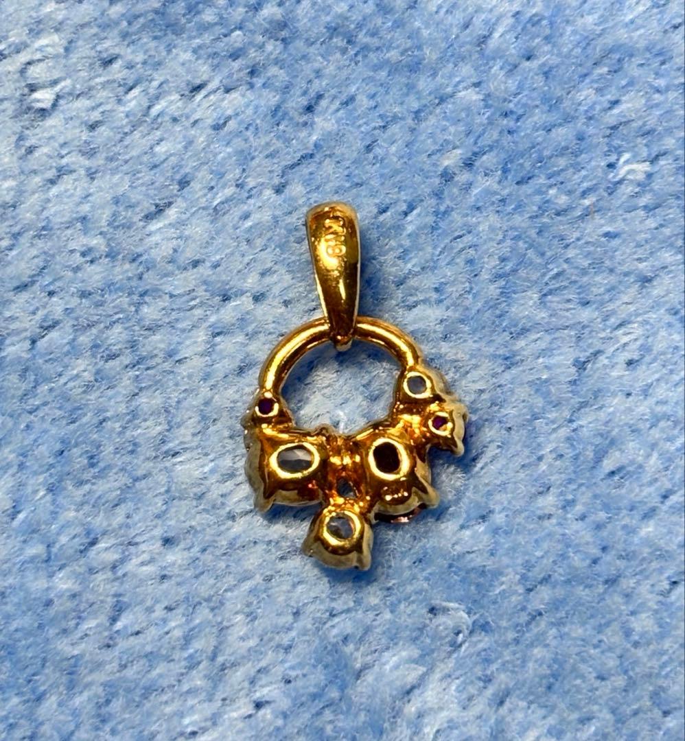 18金イエローゴールド 花モチーフ チャーム