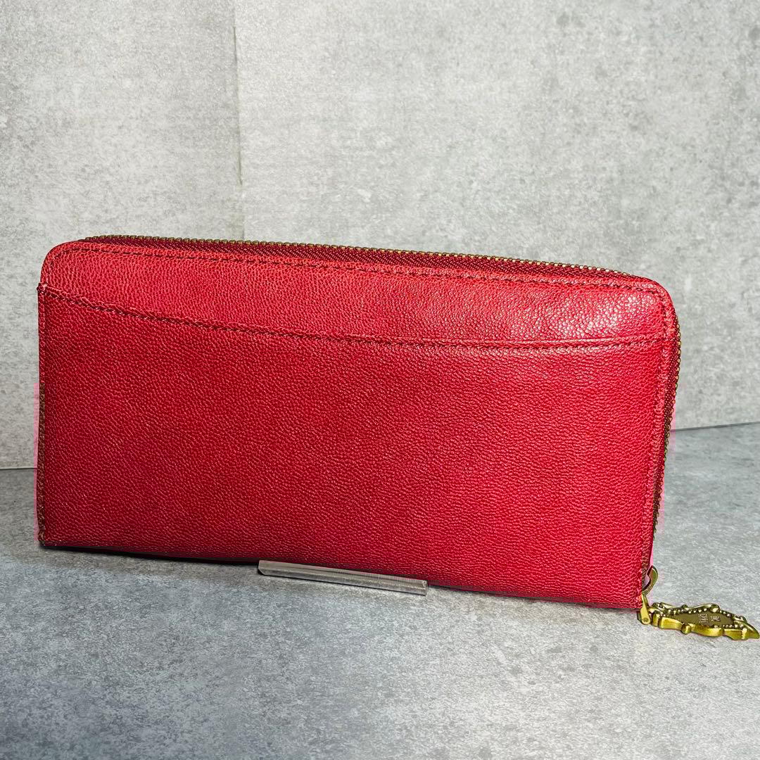 【新品✨】ANNA SUI アナスイ 長財布 蝶モチーフ 赤 ラウンドファスナー