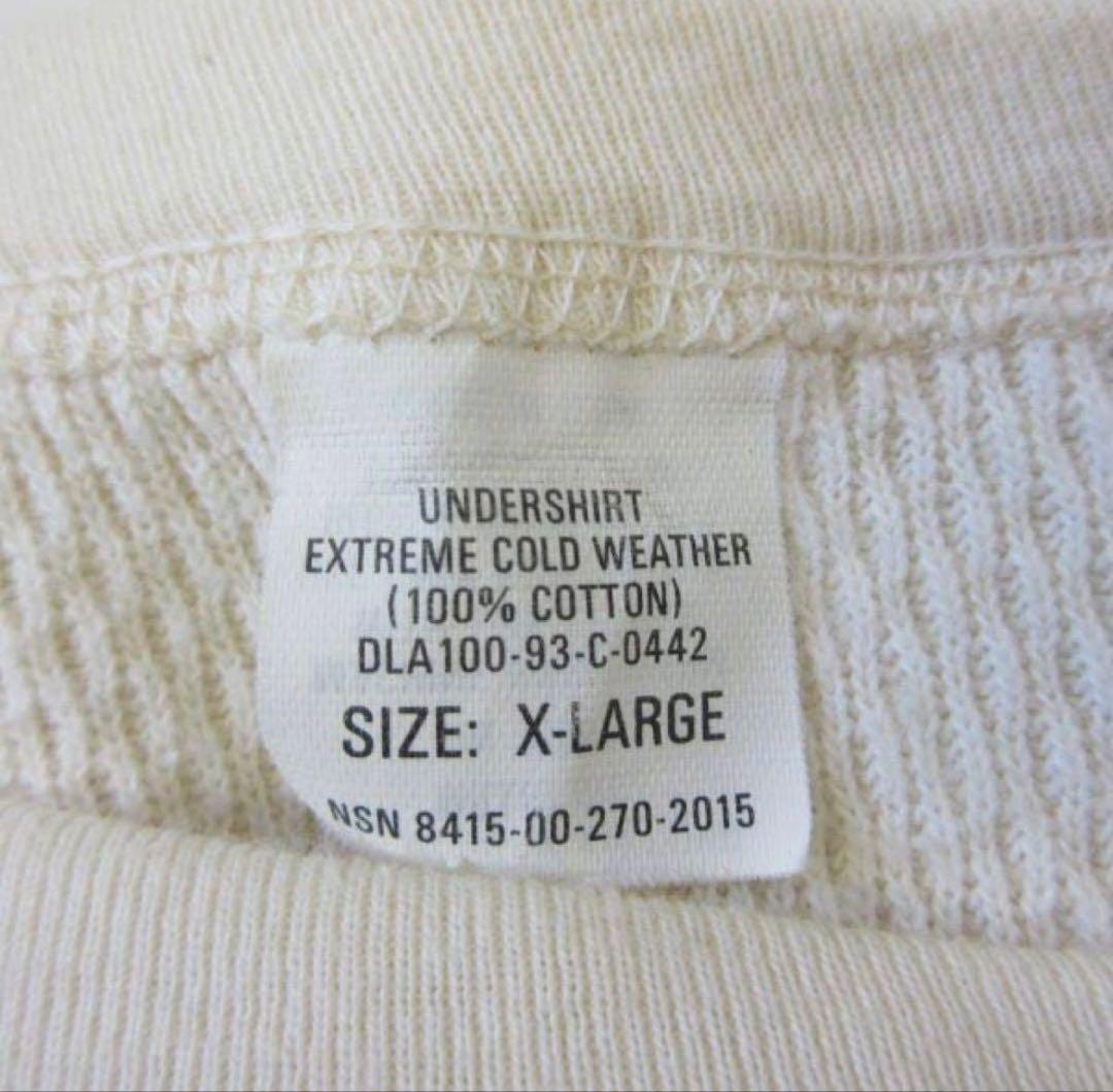 90s USA製 実物 米軍 us army サーマル 長袖 Tシャツ XL
