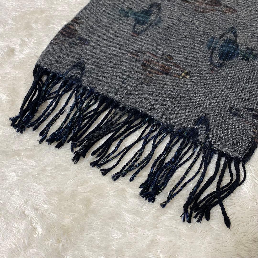 ヴィヴィアンウエストウッド マフラー リバーシブル 総柄 オーブ柄