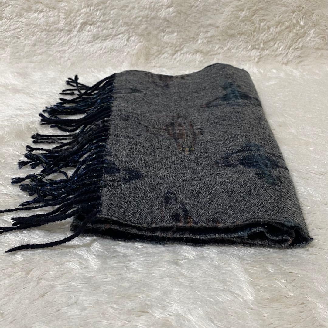 ヴィヴィアンウエストウッド マフラー リバーシブル 総柄 オーブ柄