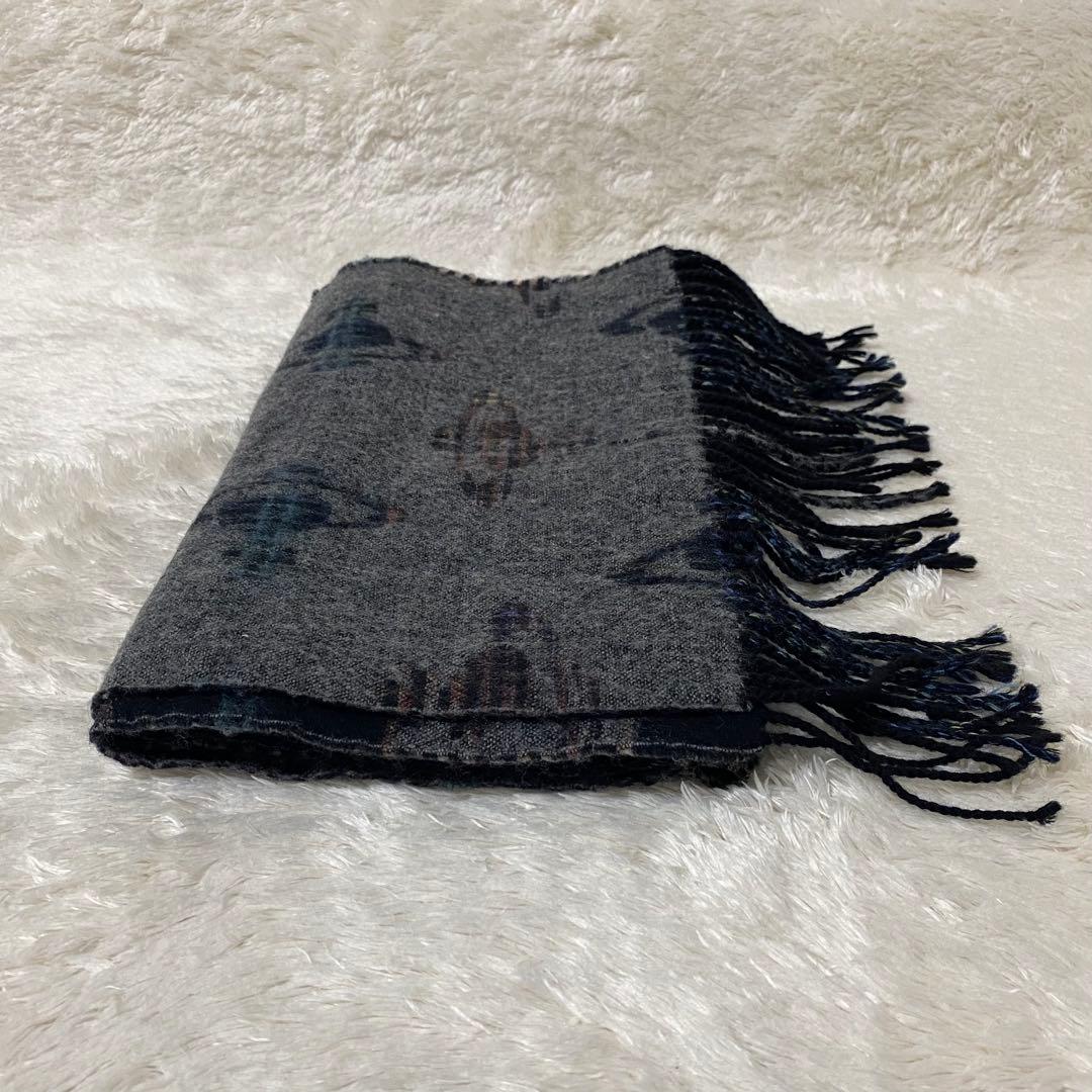 ヴィヴィアンウエストウッド マフラー リバーシブル 総柄 オーブ柄