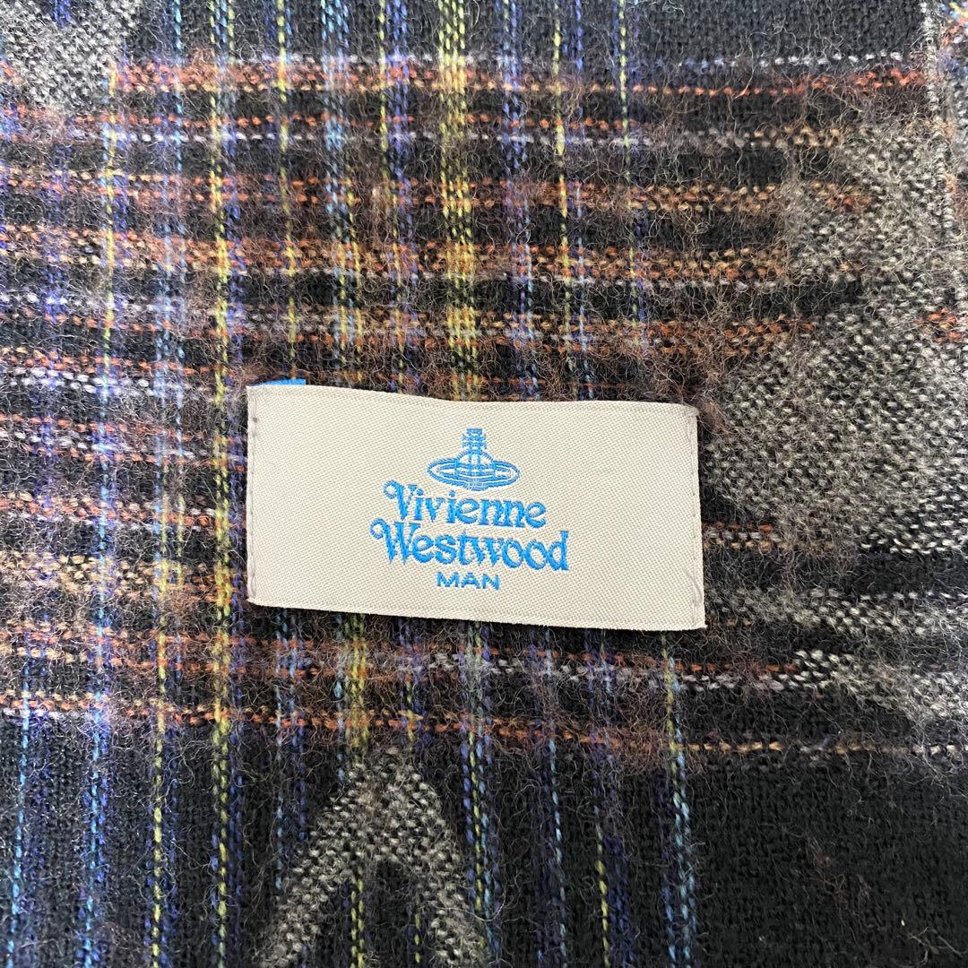 ヴィヴィアンウエストウッド マフラー リバーシブル 総柄 オーブ柄