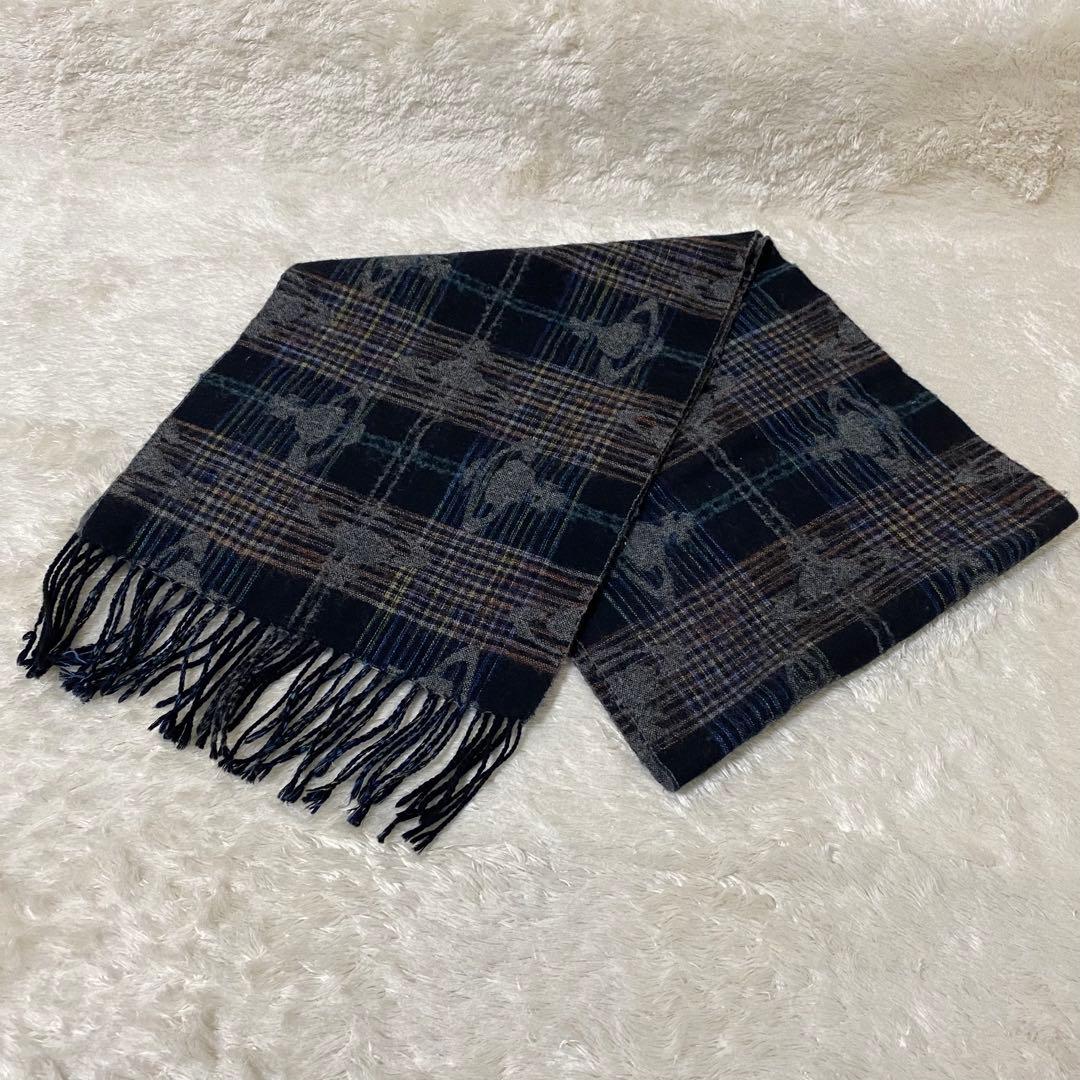 ヴィヴィアンウエストウッド マフラー リバーシブル 総柄 オーブ柄