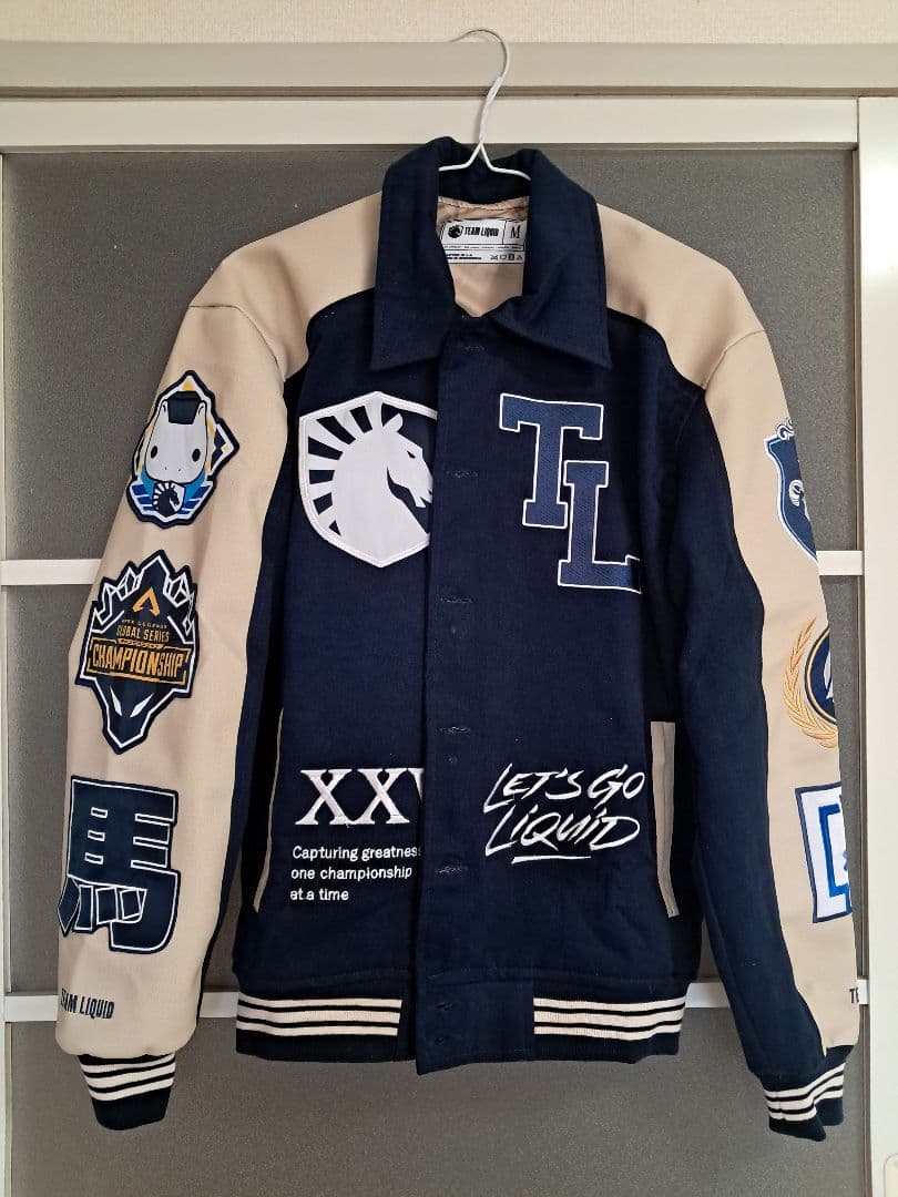 ALGS TEAM LIQUID スタジャン M ネイビー/ベージュ