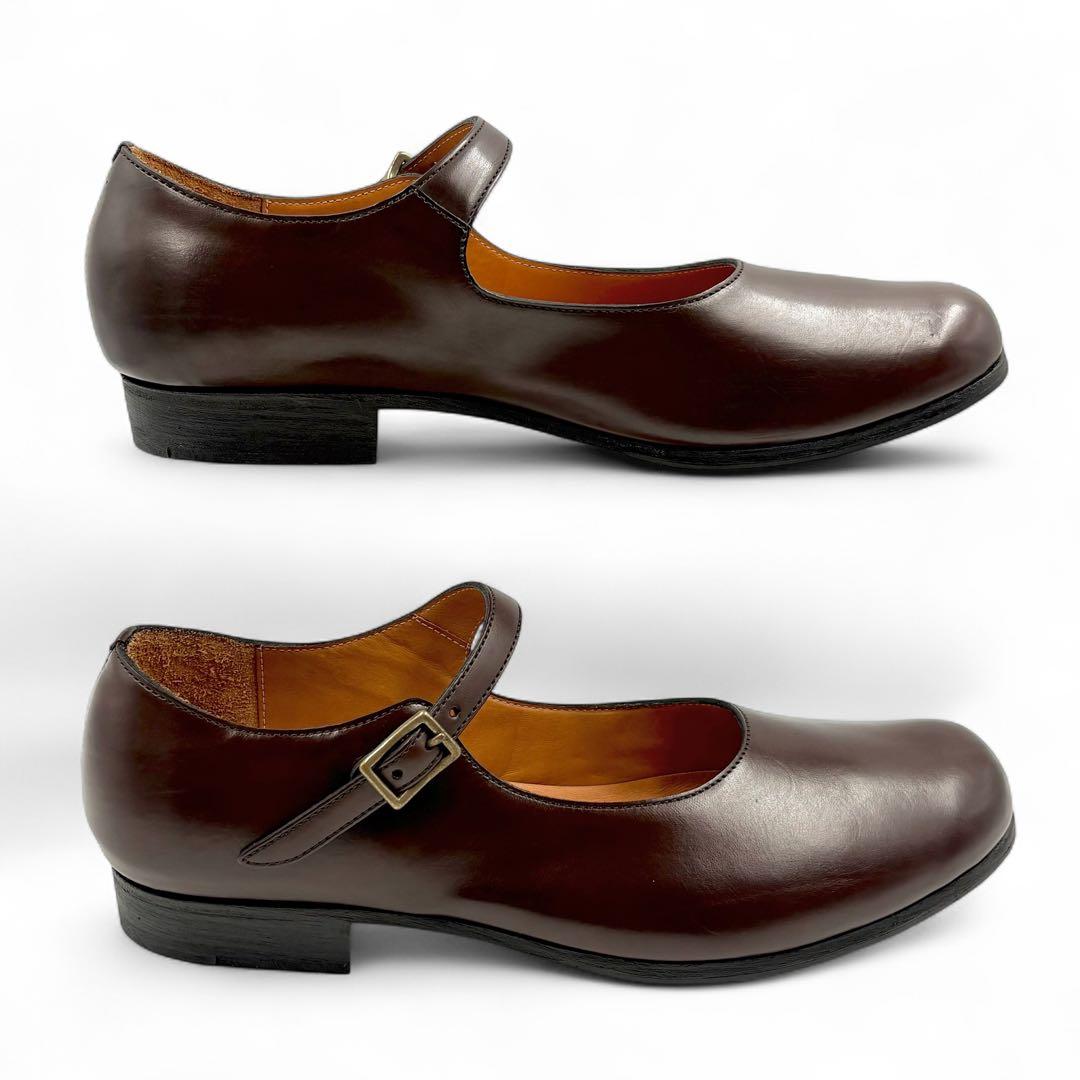 【極美品】 R.U. アニー ストラップシューズ 38 ブラウン カーフレザー