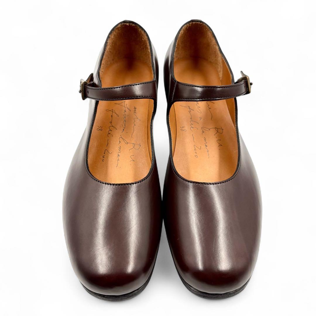 【極美品】 R.U. アニー ストラップシューズ 38 ブラウン カーフレザー