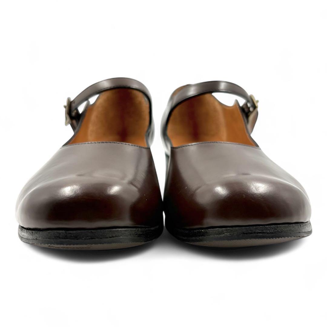 【極美品】 R.U. アニー ストラップシューズ 38 ブラウン カーフレザー