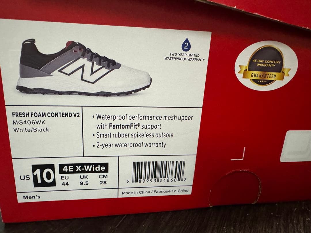 【28cm／ワイド幅広】ニューバランス MG406WK 4E ゴルフシューズ