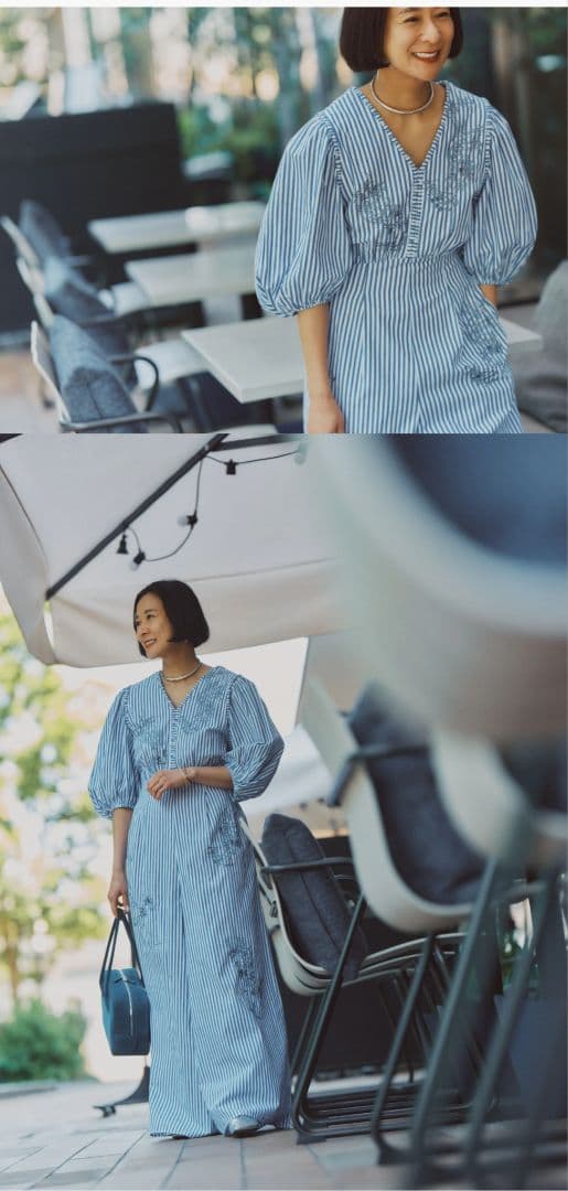 【完売品】kanako Sato×ヌキテパ　コットンストライプオールインワン