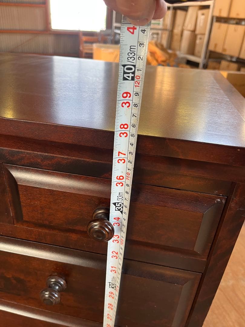 北海道民芸家具　クラレインテリア　樺桜　木製タンス 6引き出し