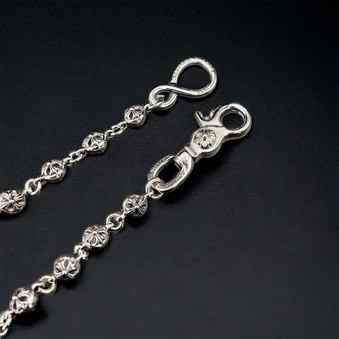 【限定入荷】 クロスボール ウォレットチェーン キーチェーン シルバー 925