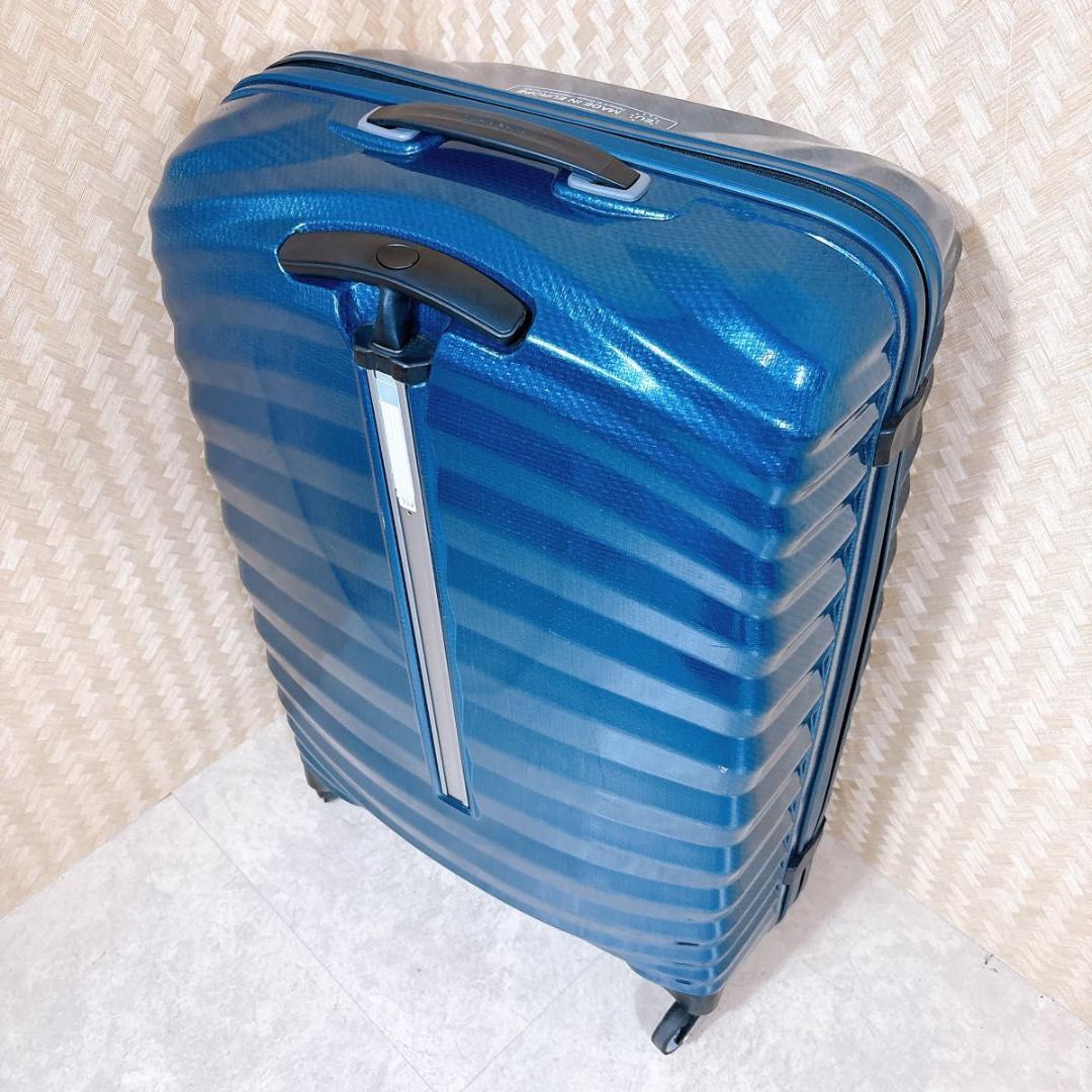 美品　サムソナイト ライトショック　73L ペトロールブルー　超軽量　4輪