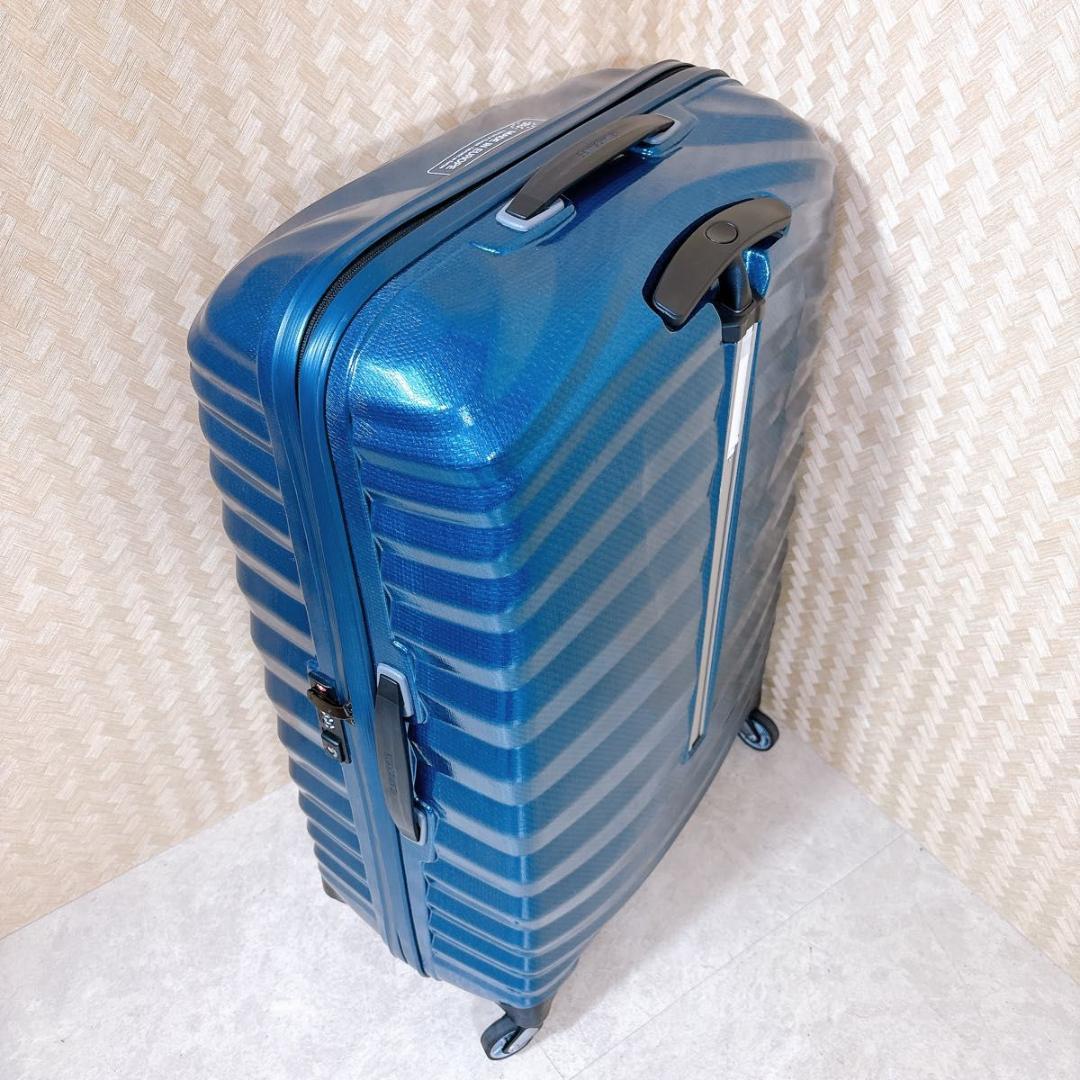 美品　サムソナイト ライトショック　73L ペトロールブルー　超軽量　4輪