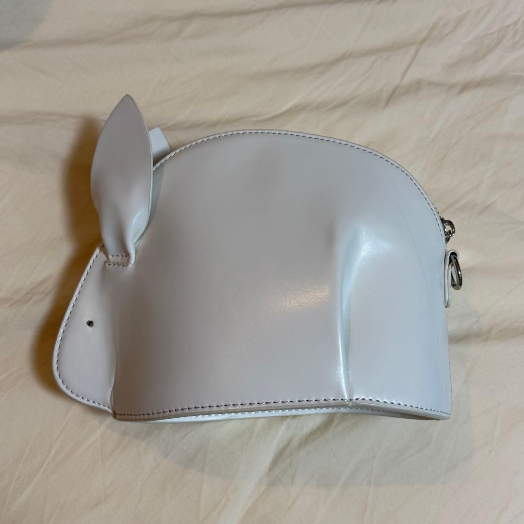 L.エルドット ウサギ レザー ポーチ ショルダーバッグ