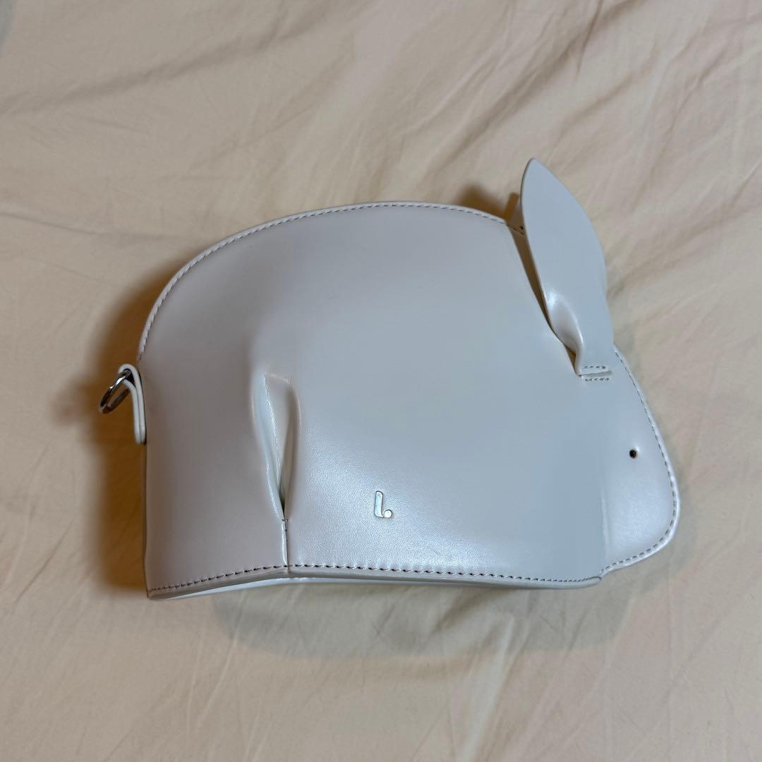 L.エルドット ウサギ レザー ポーチ ショルダーバッグ