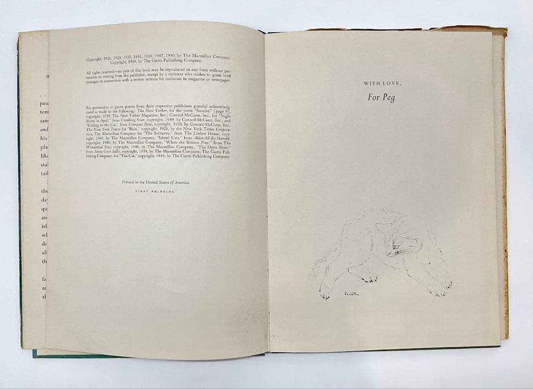 初版1950年『夜と猫』藤田嗣治 挿絵12点入り 経年あり 希少 挿絵本